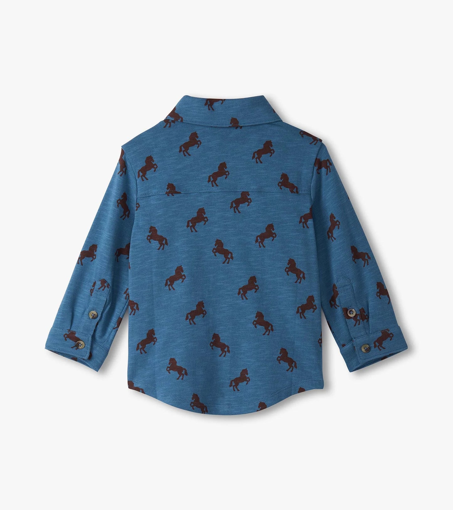 Button down horse jersey shirt