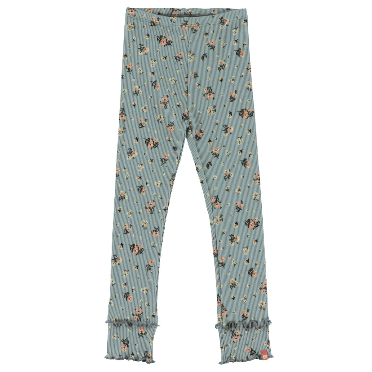 Girls Floral Light Blue Leggings