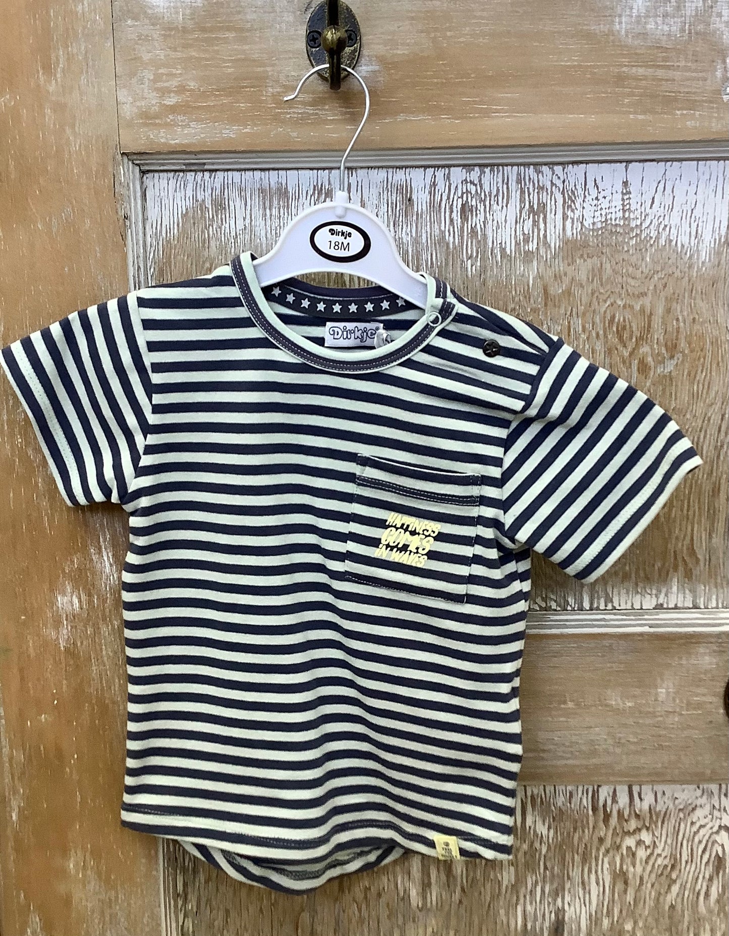 Happiness Comes In Waves Stripe Tee