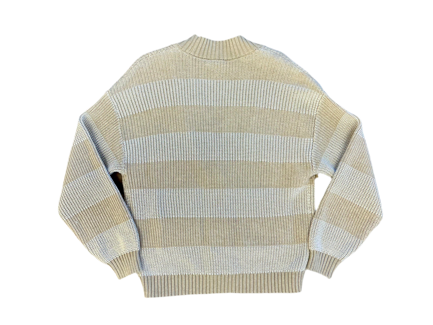 Latte Relaxed Stripe Cardigan