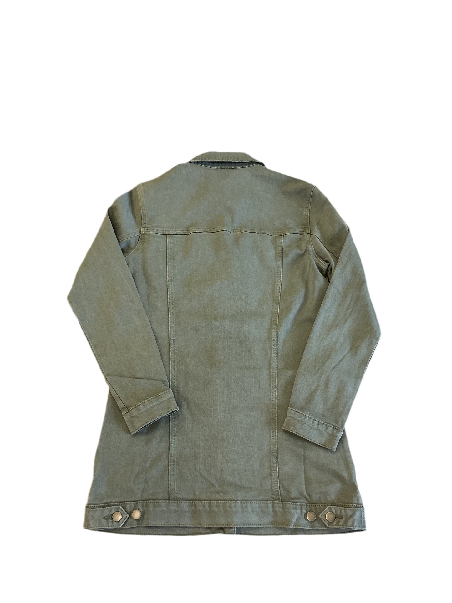 Fitted Denim Maxi Jacket