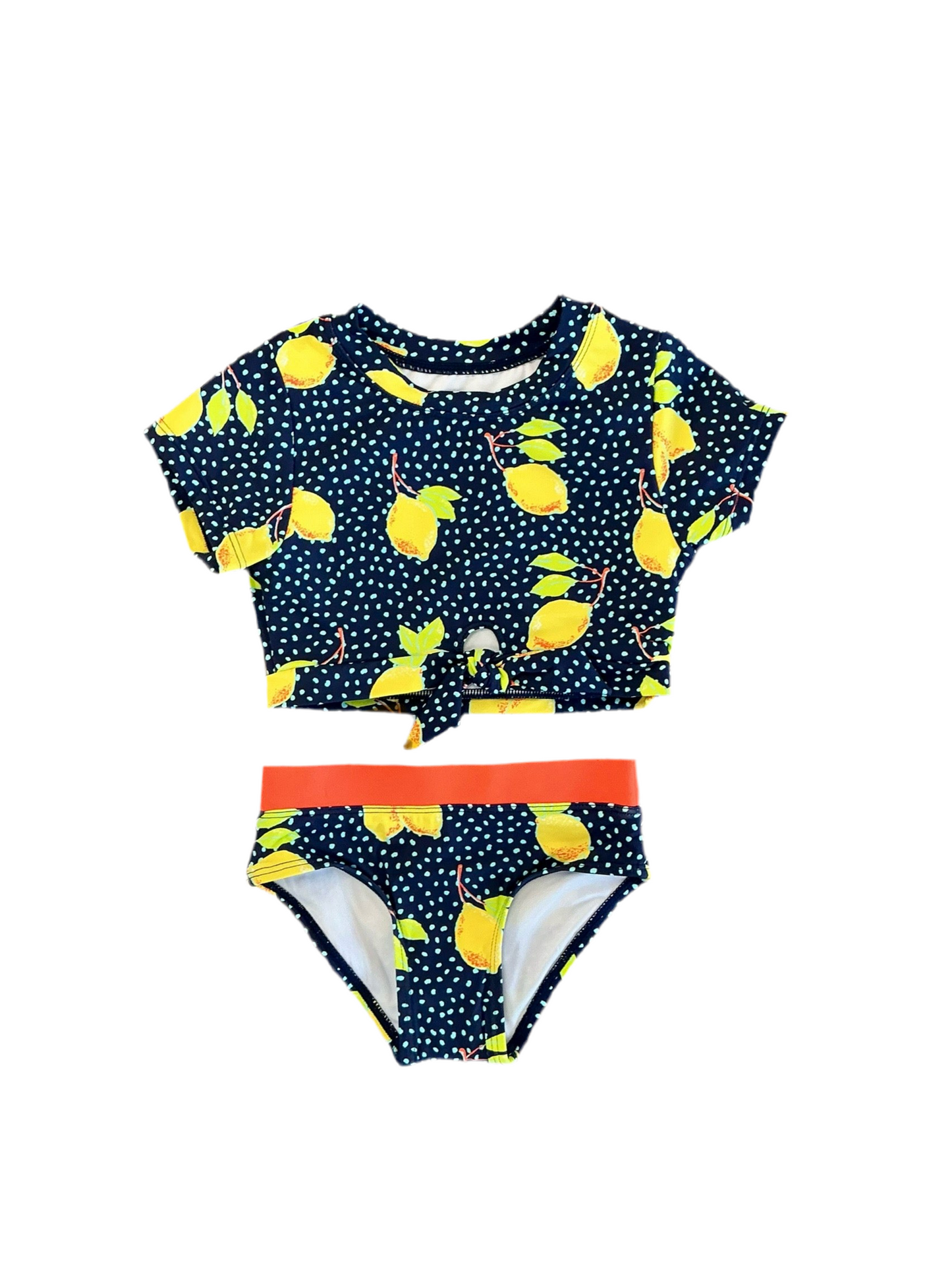 Fresh Lemons Short Sleeve Tankini Set