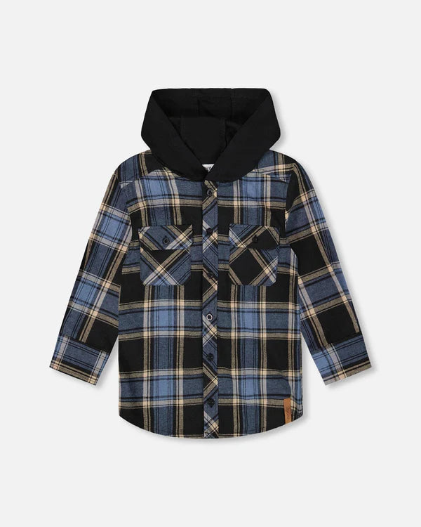 Plaid Hooded Shacket
