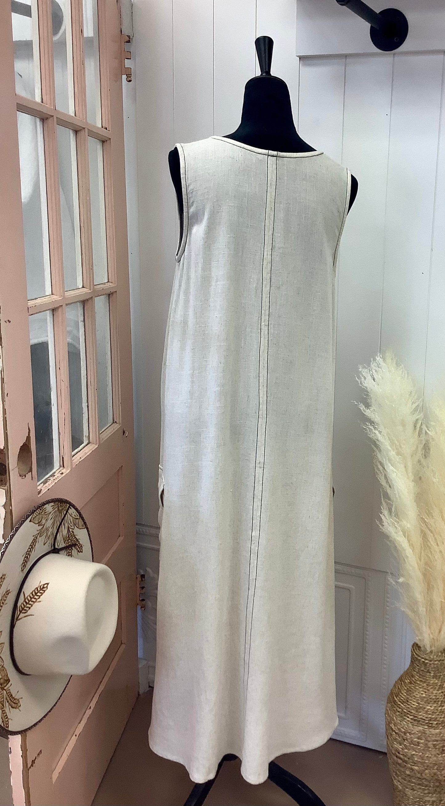 Flowy Linen Cargo Dress