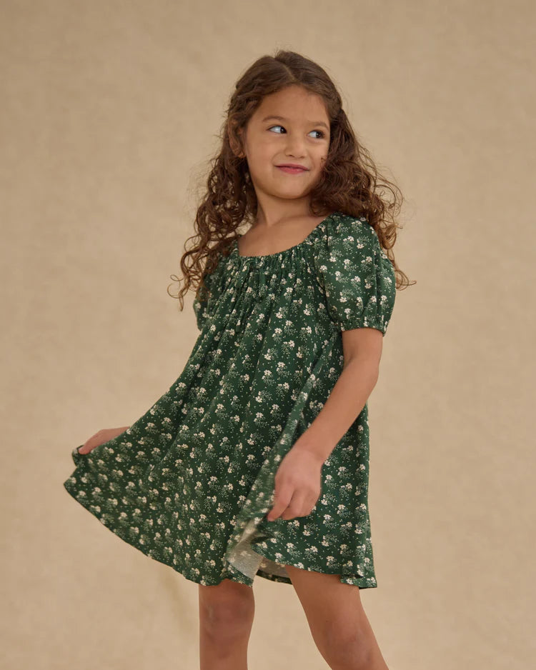 Green Ditsy Mini Dress