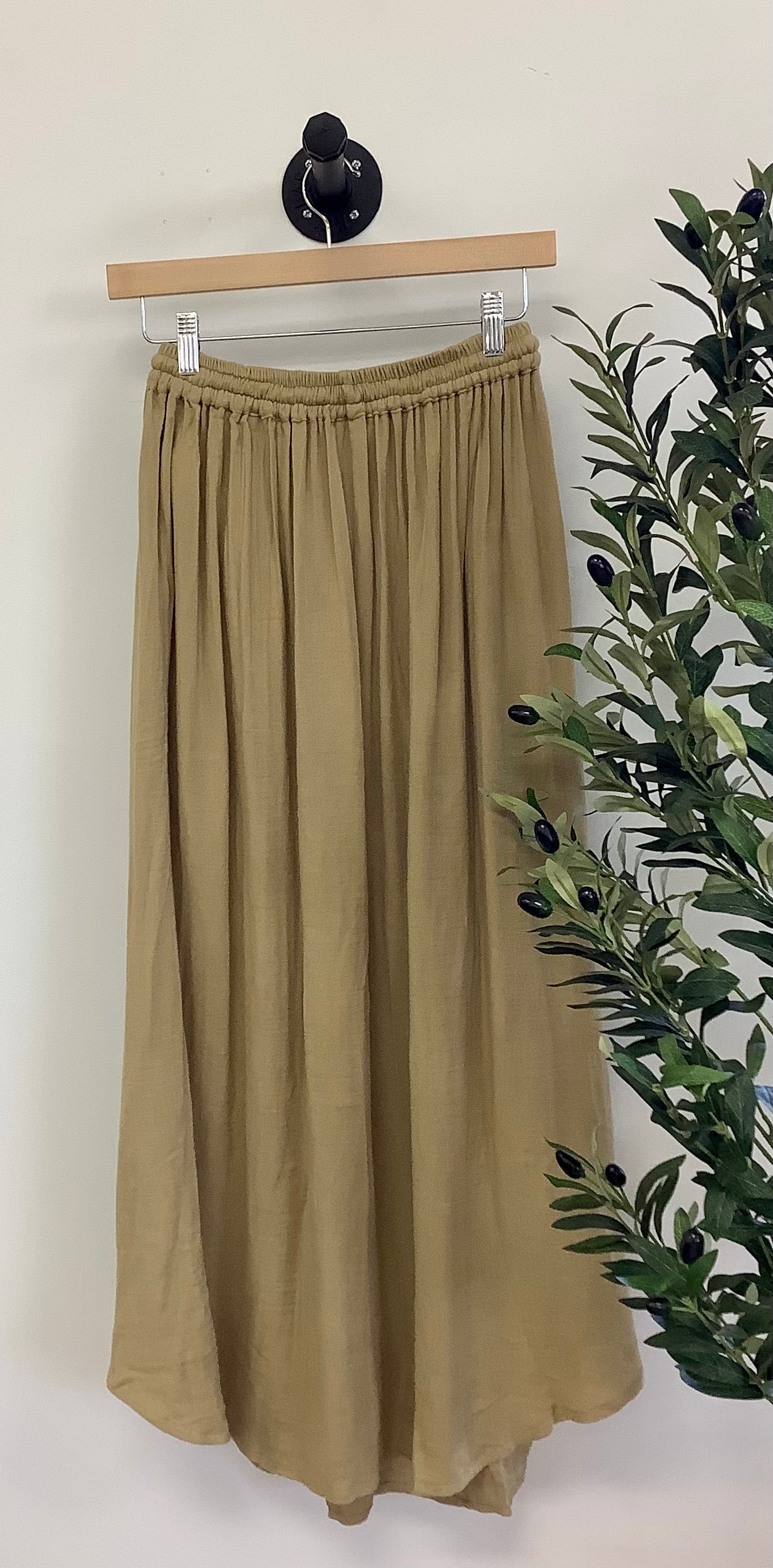 Beachy Boho Bamboo Cotton Button Skirt