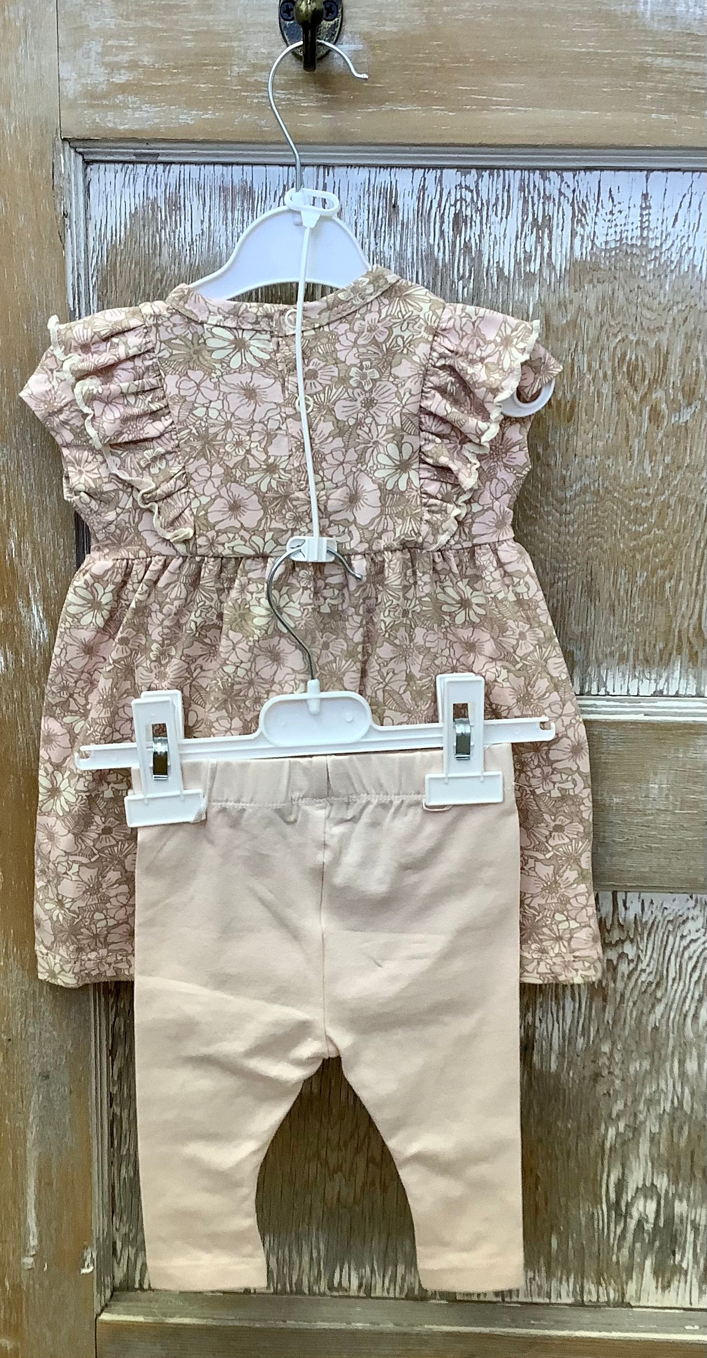 Retro Flower Baby 2-Piece With Headband