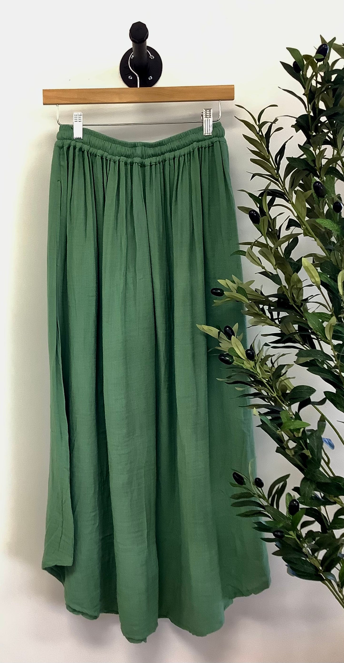 Beachy Boho Bamboo Cotton Button Skirt