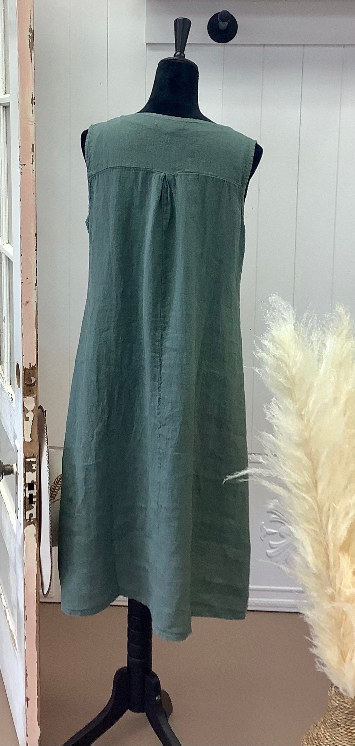 Sleeveless Linen Dress