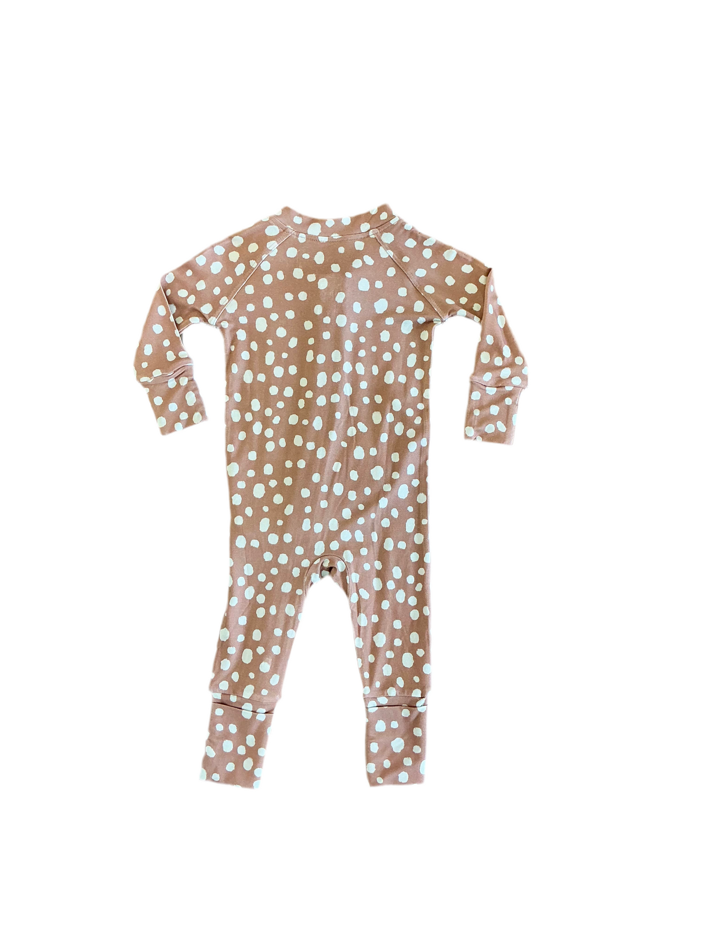 Moon fruit white dwarfs zipper onesie