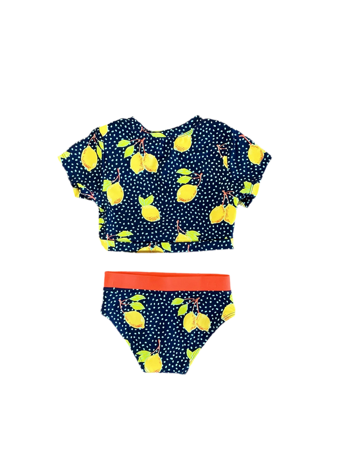 Fresh Lemons Short Sleeve Tankini Set