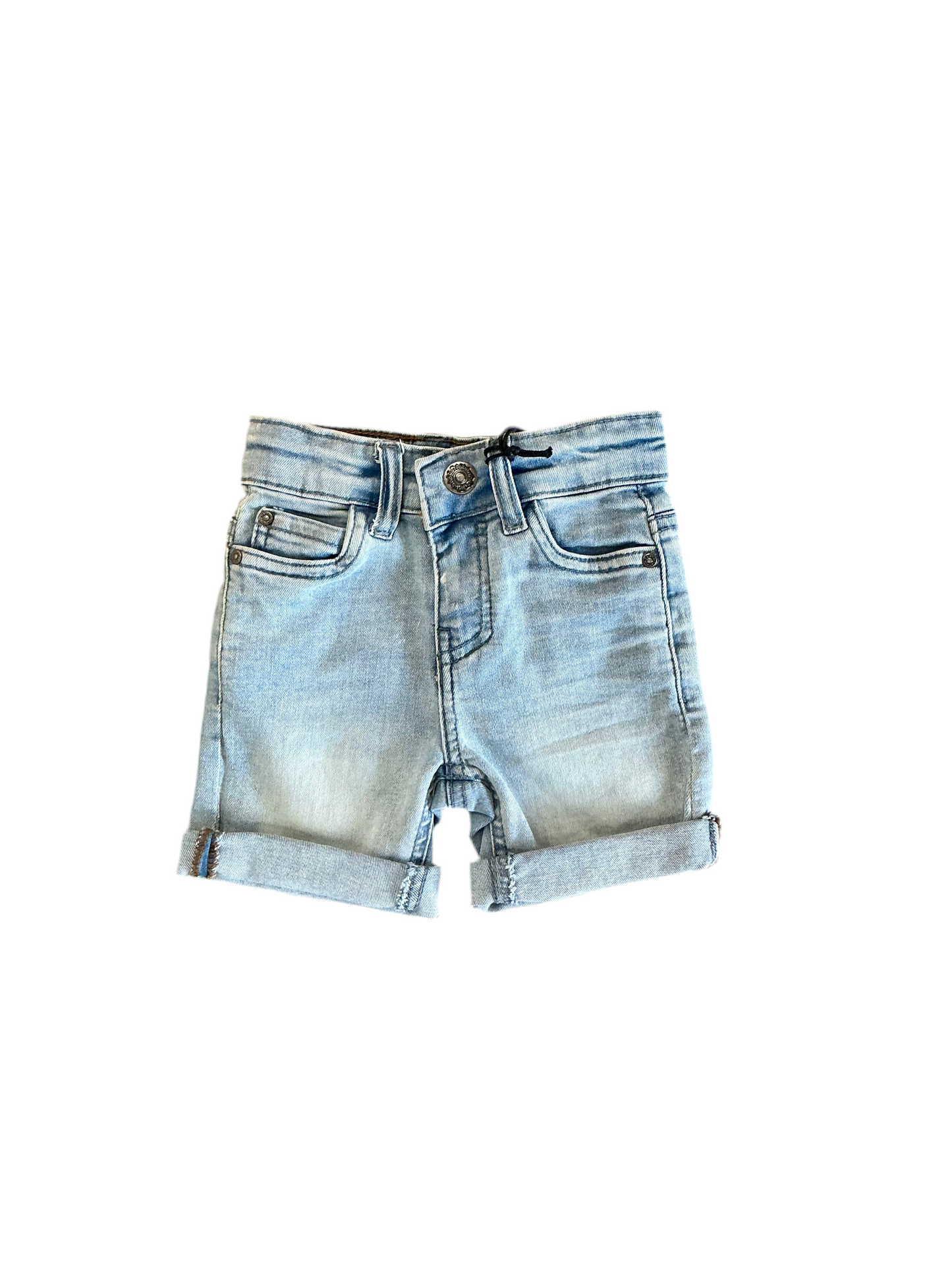 Denim Rolled-bottom Shorts