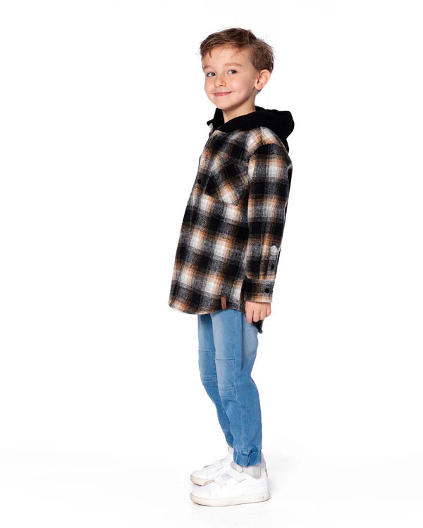 Flannel Hooded Shacket