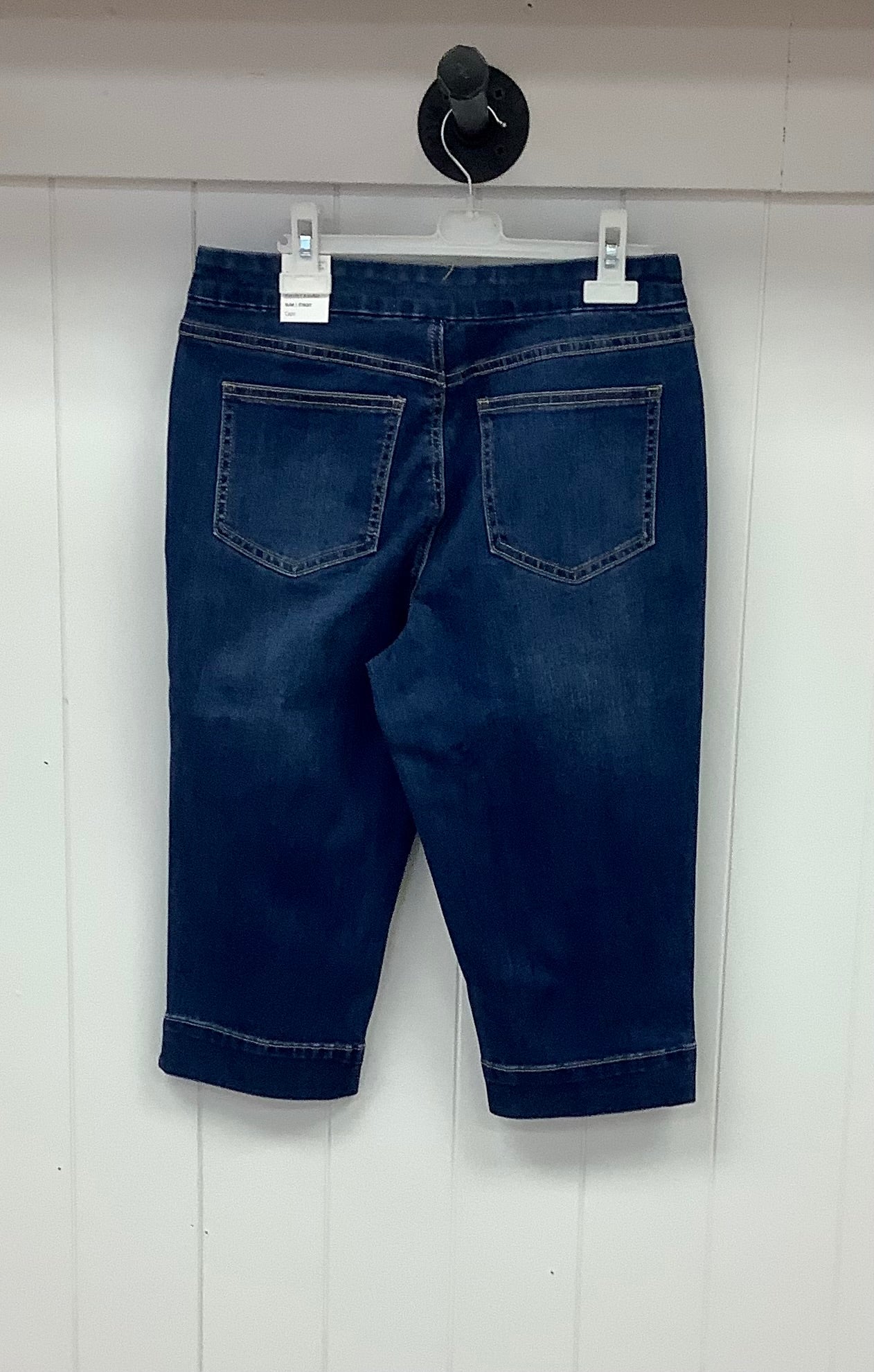 Audrey Dark-wash Denim Capri