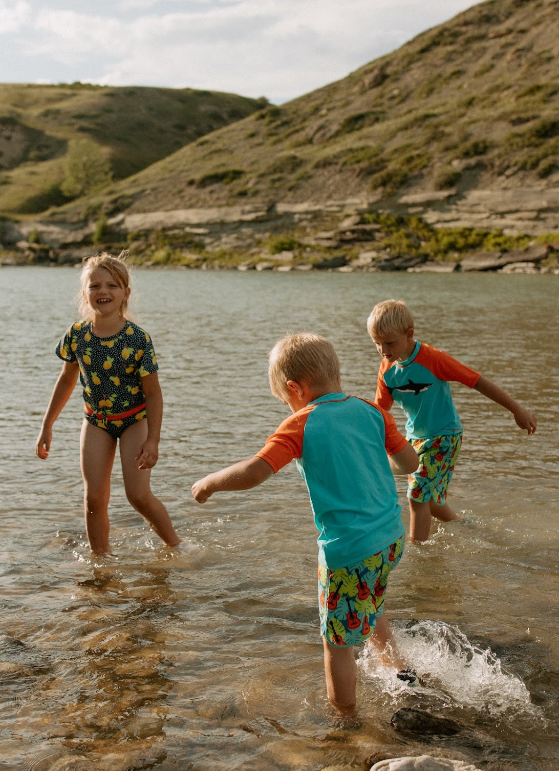 Fresh Lemons Short Sleeve Tankini Set