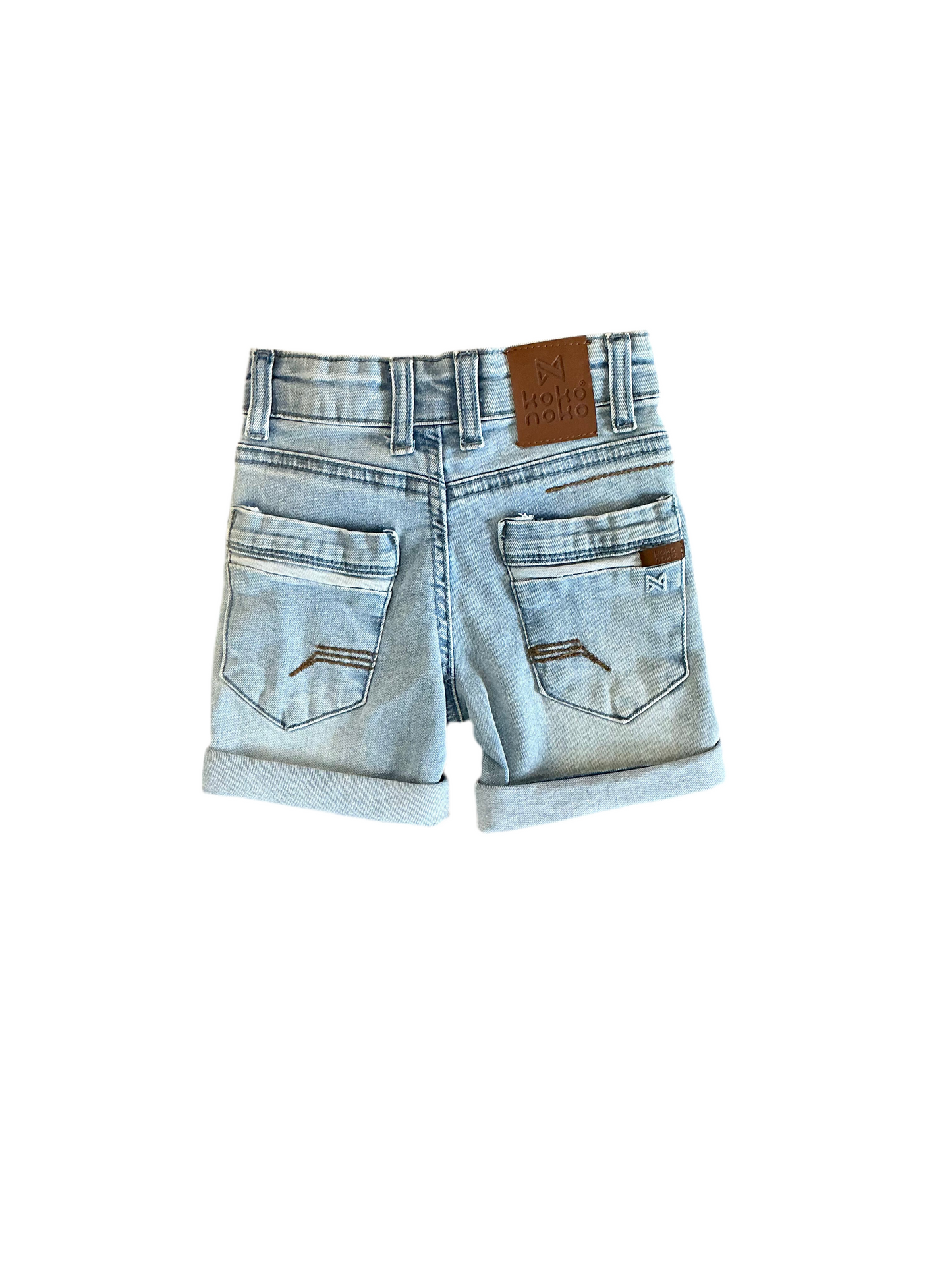 Denim Rolled-bottom Shorts