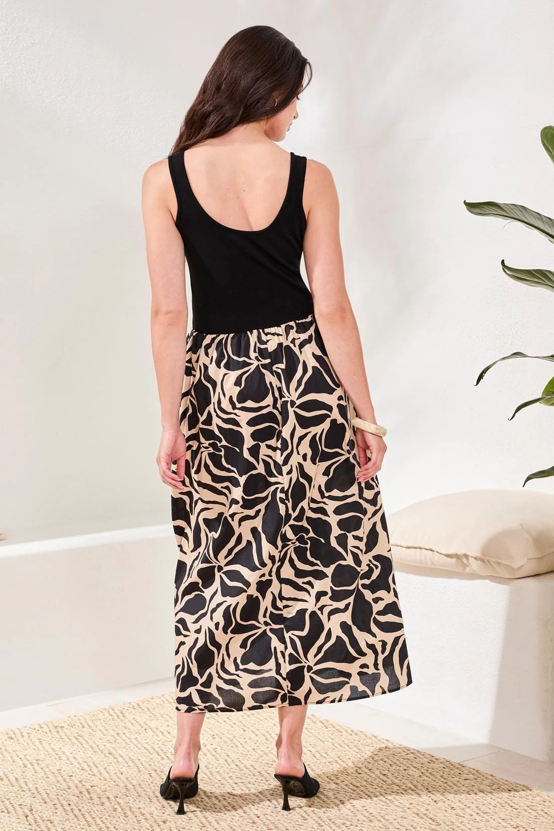 Sleeveless Twofer Maxi Dress
