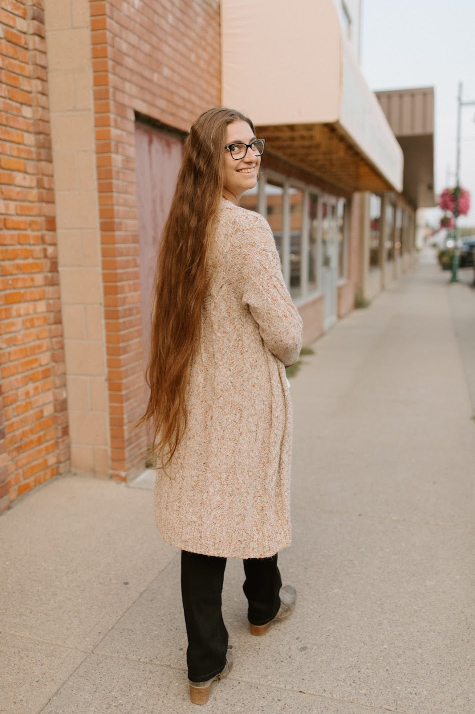 Oatmeal Cable Knit Cardigan