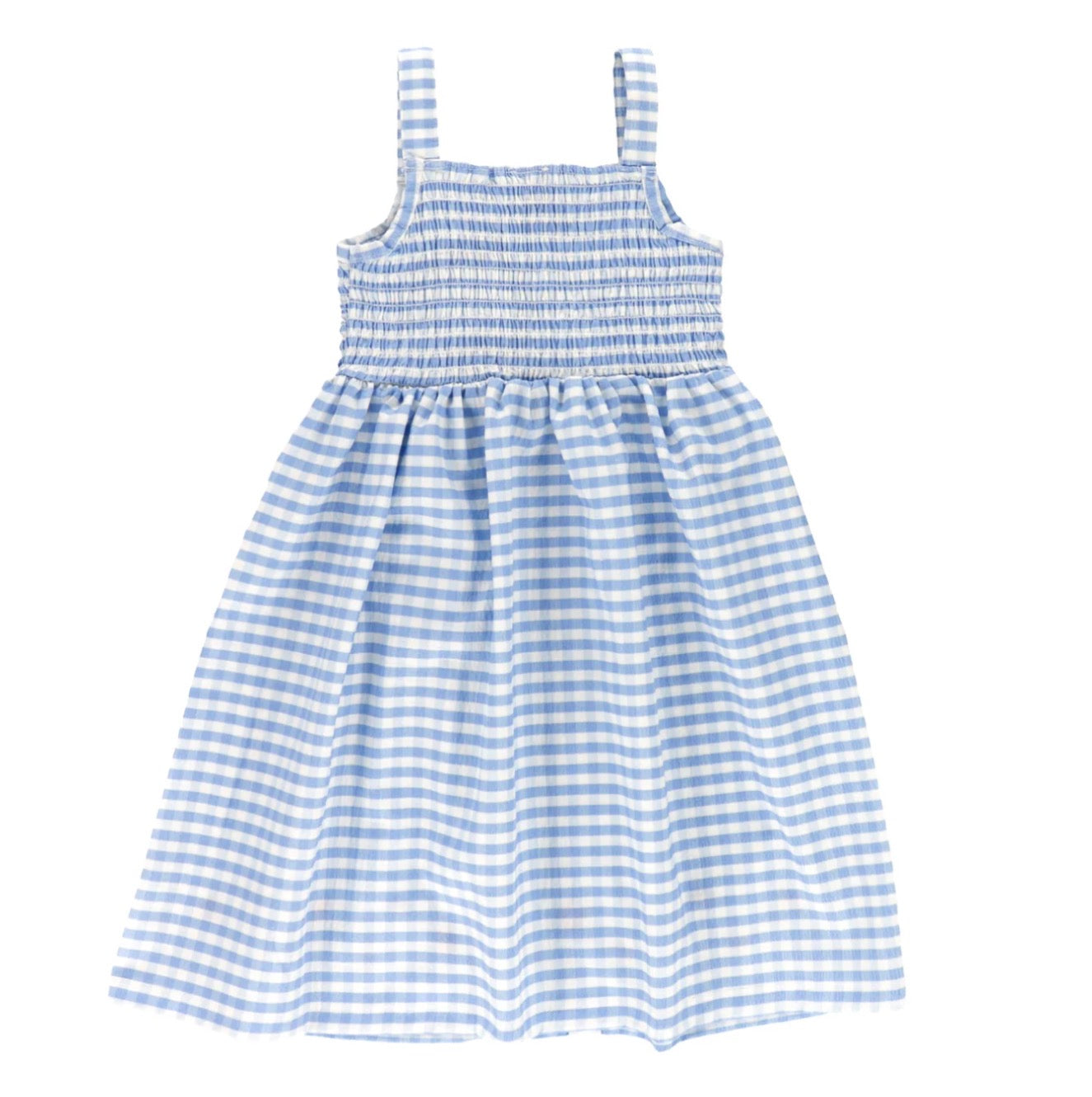 Girls Floral Blue Dress