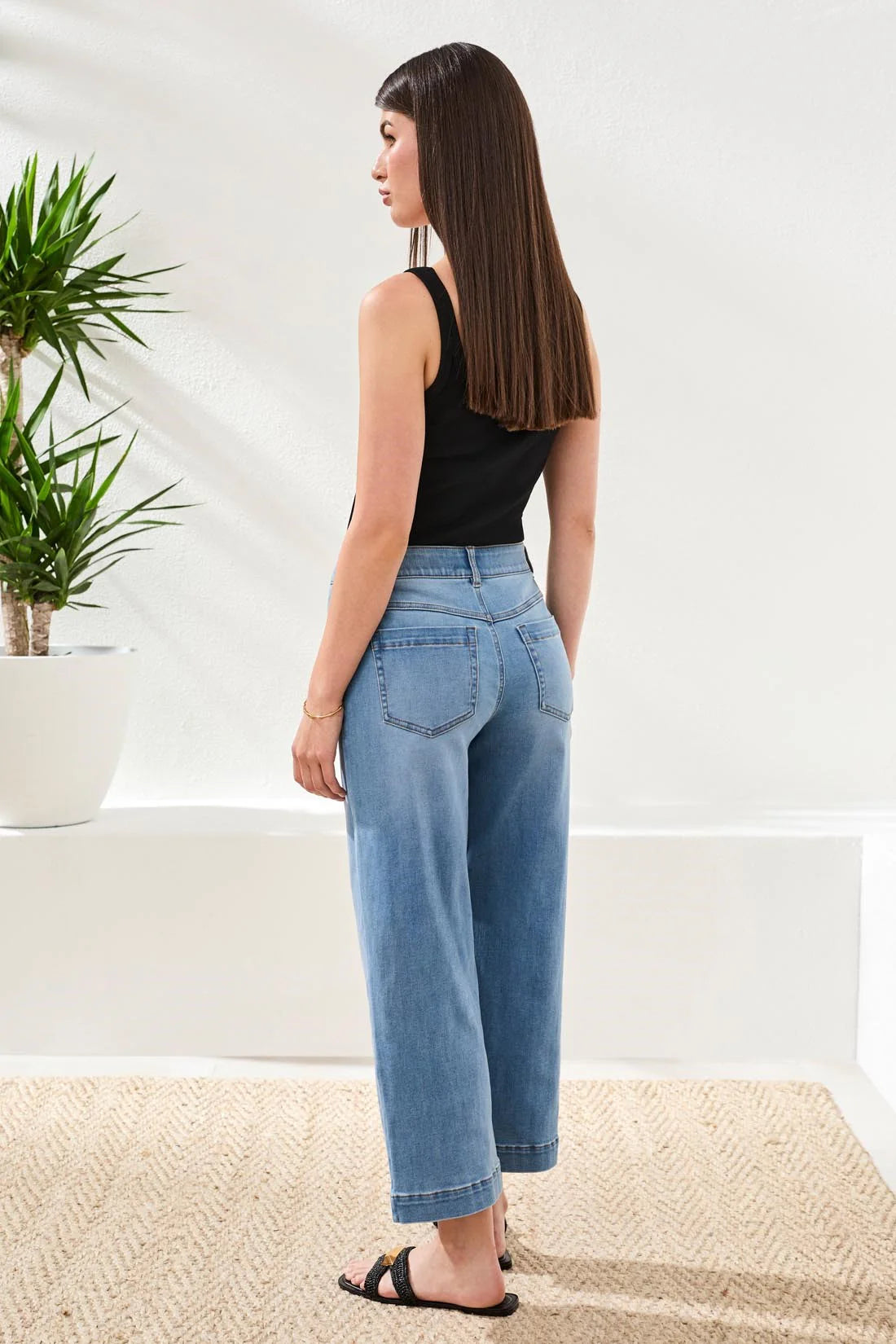 Audrey Wide Leg Cropped Jeans