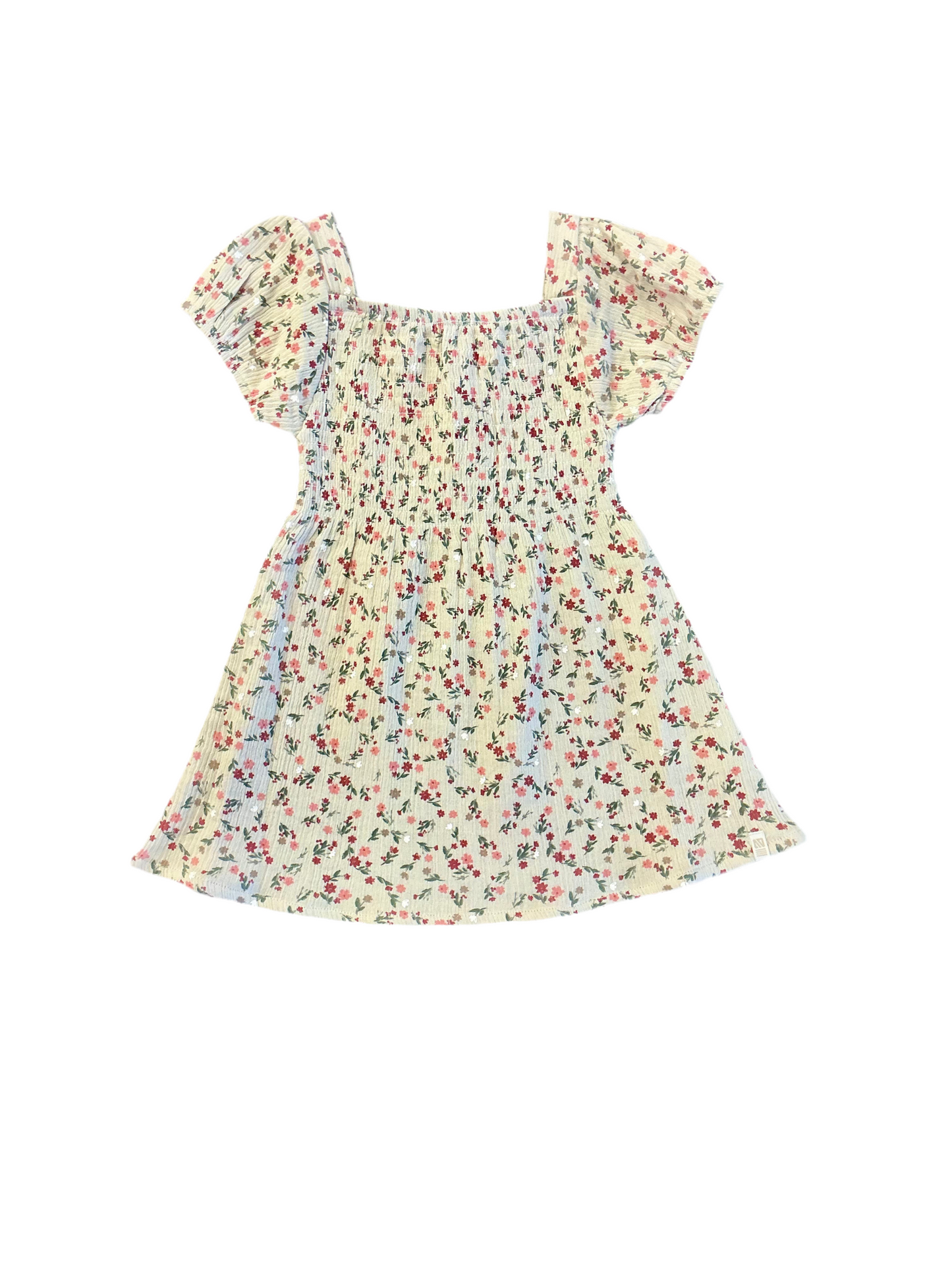 Beige Floral Dress