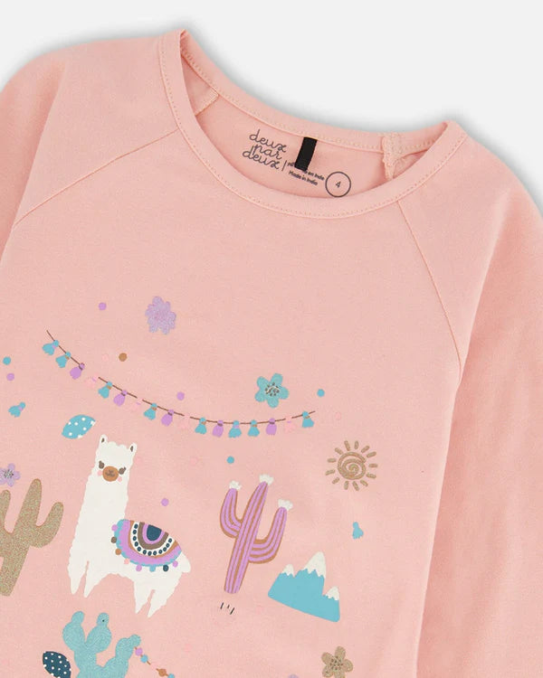 Playful Llama Long Sleeve Shirt