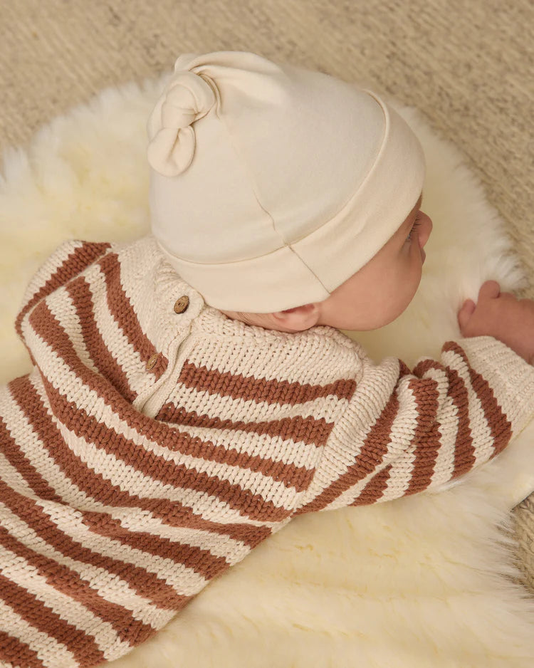 Natural Knotted Baby Hat