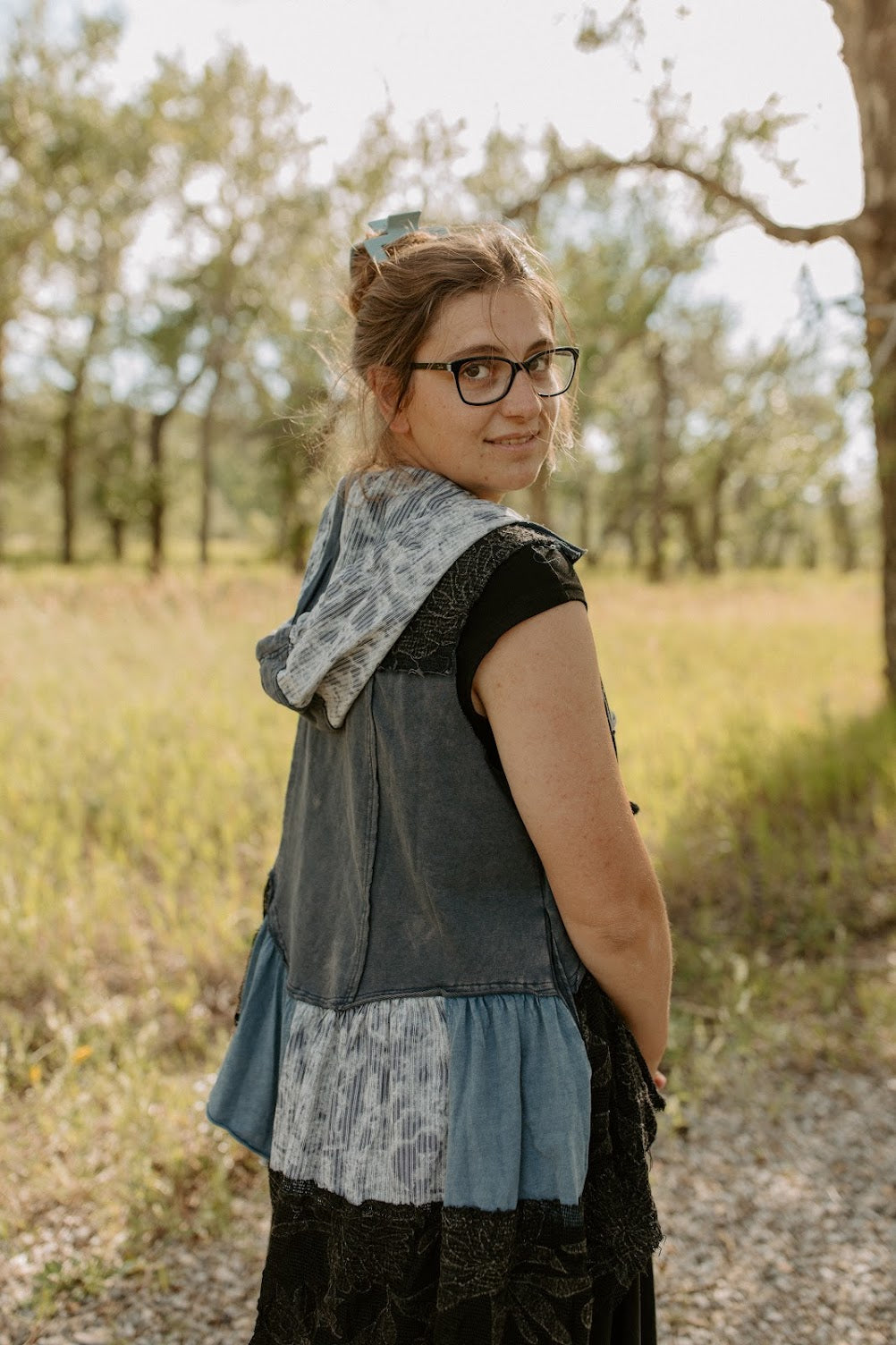 Asymmetrical Hooded Vest