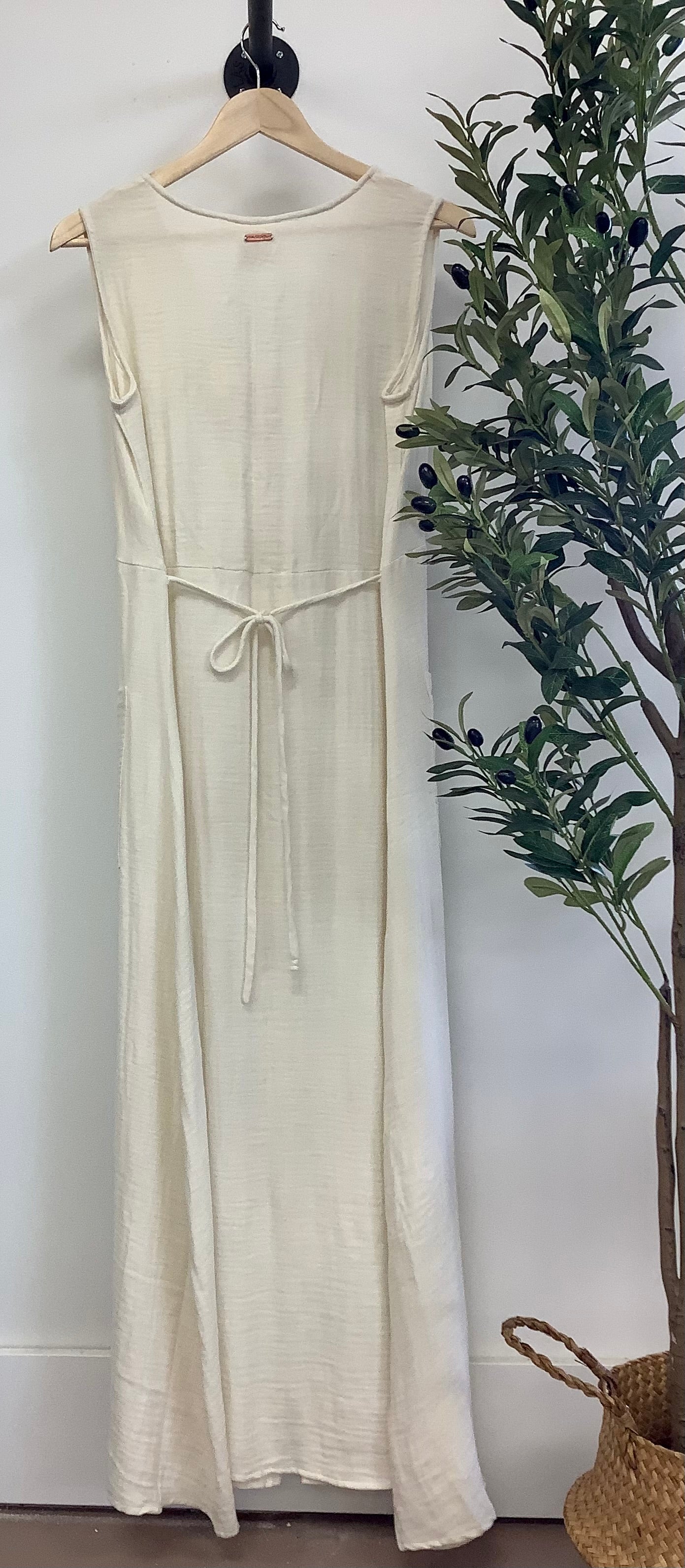 Bohemian Style Bamboo Cotton Button Down Dress