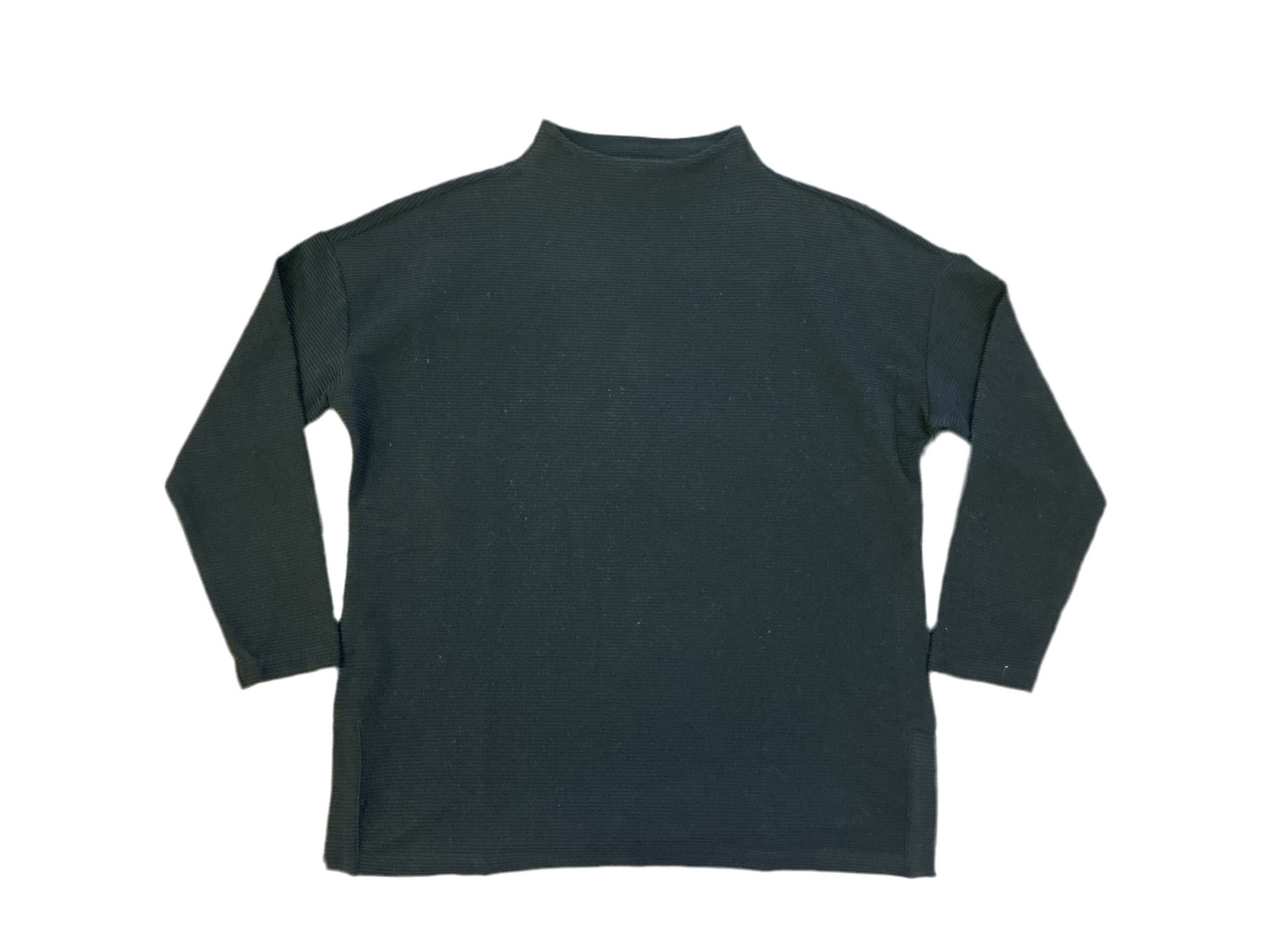 Ribbed Mockneck Tunic Top