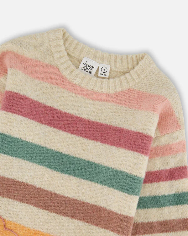 Floral Stripe Knitted Tunic
