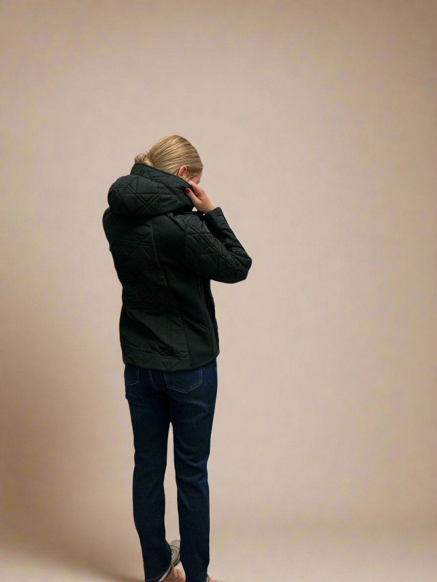 Black Quilted Puffer Jacket