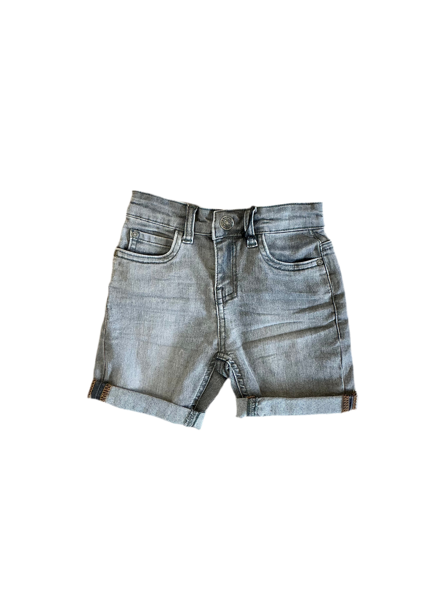 Denim Rolled-bottom Shorts