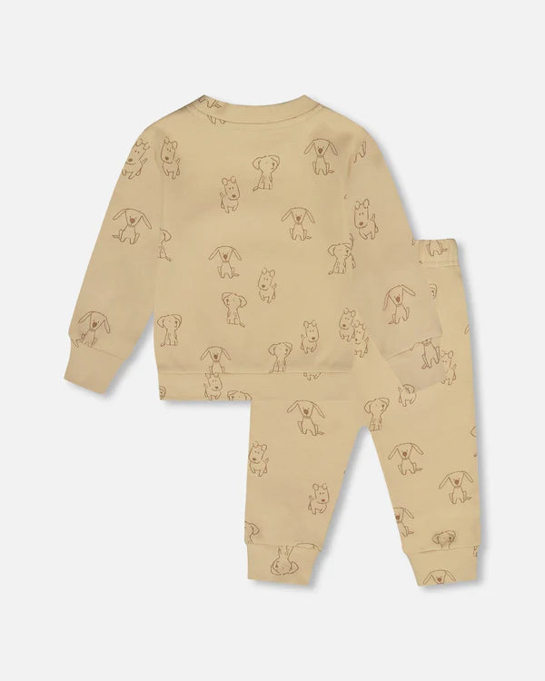 Puppy Print Baby Lounge Set