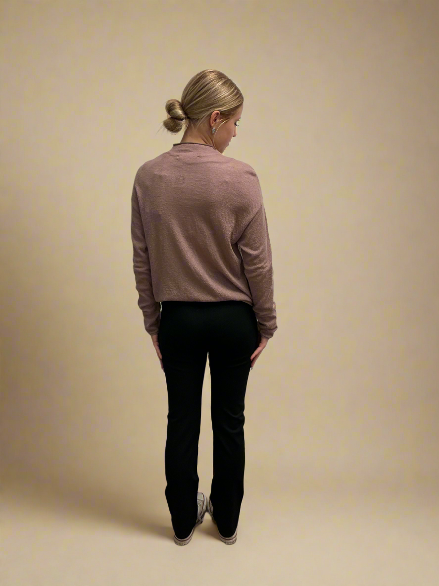 Dusty Rose Textured Cardigan
