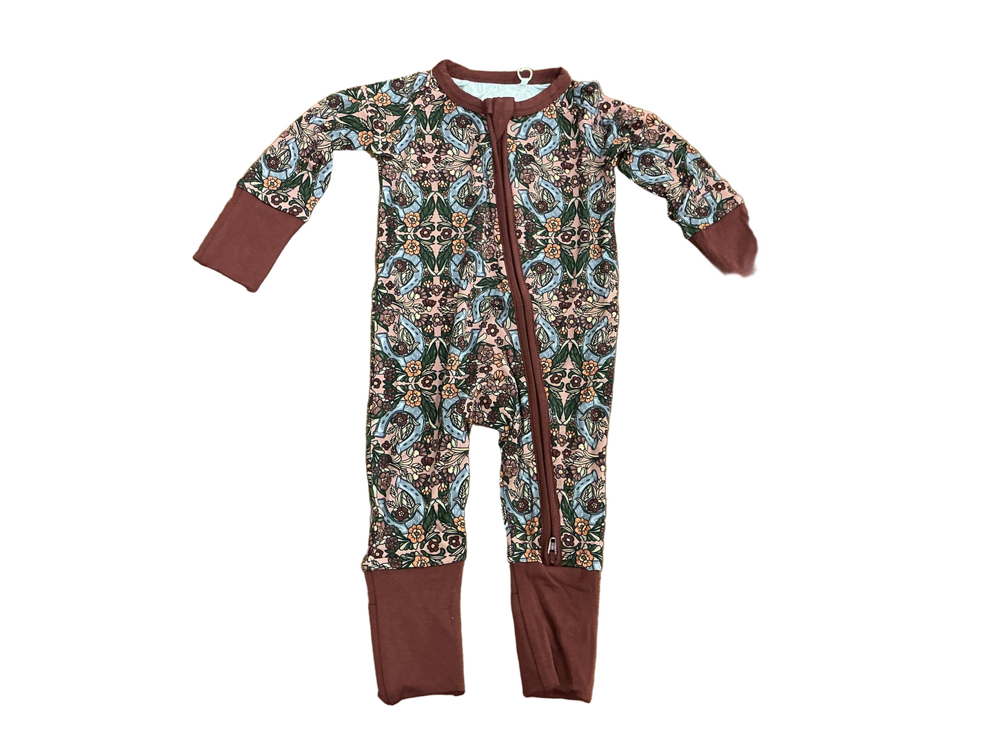 Floral Horseshoe Bamboo Pajamas Set