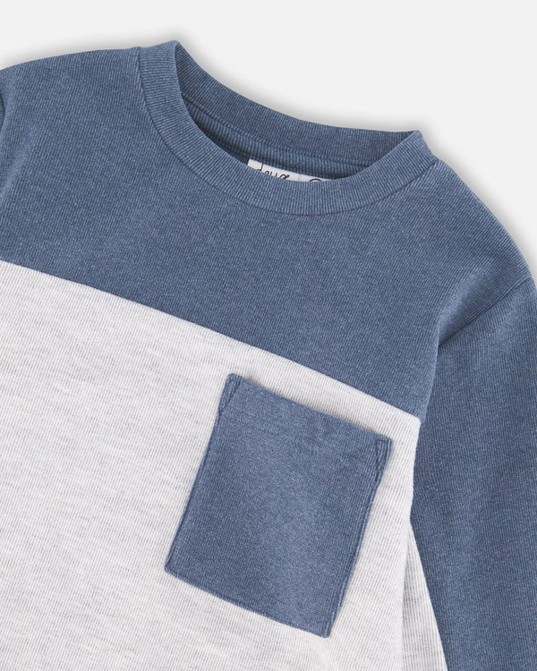 Colour Block Long Sleeve Top