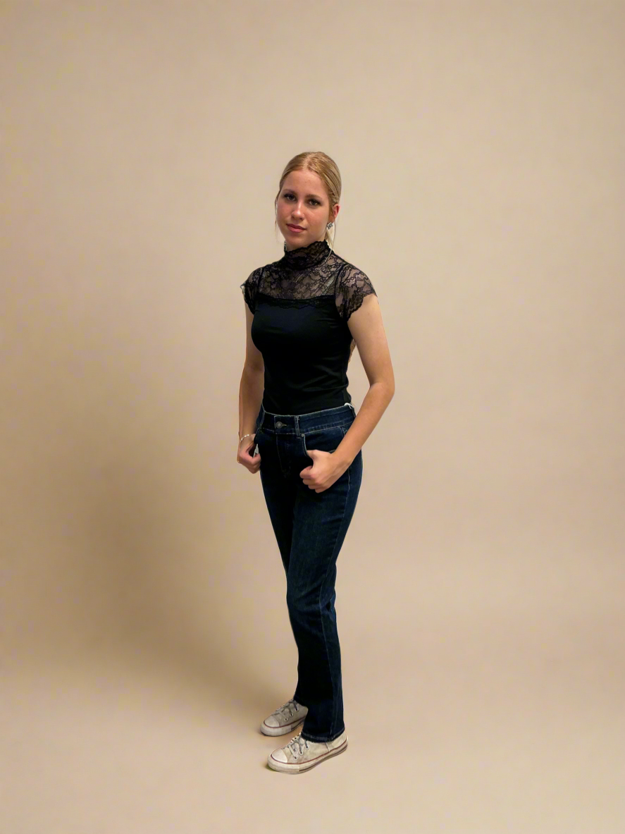 High Neck Lace Top