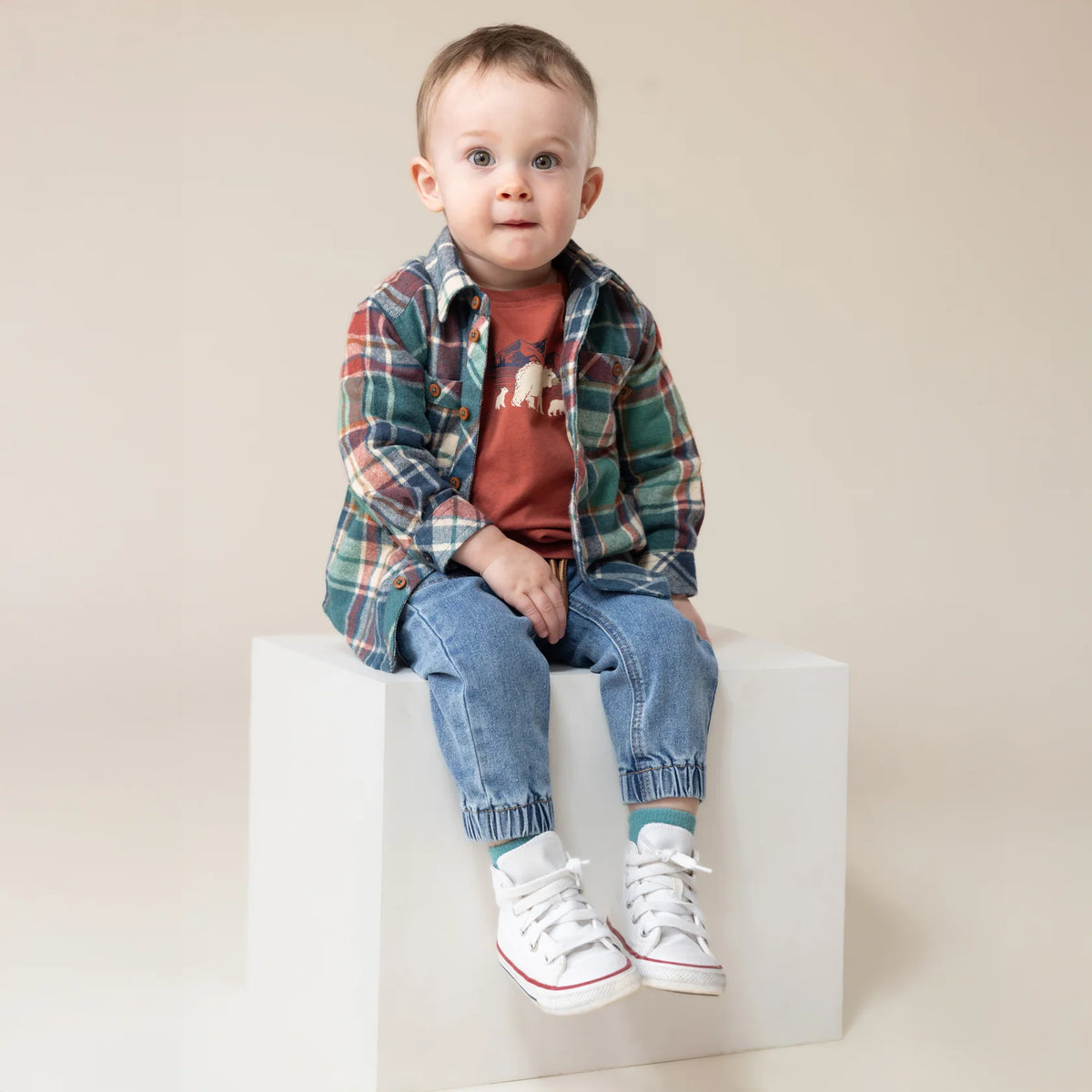 Boys cuffed jeans