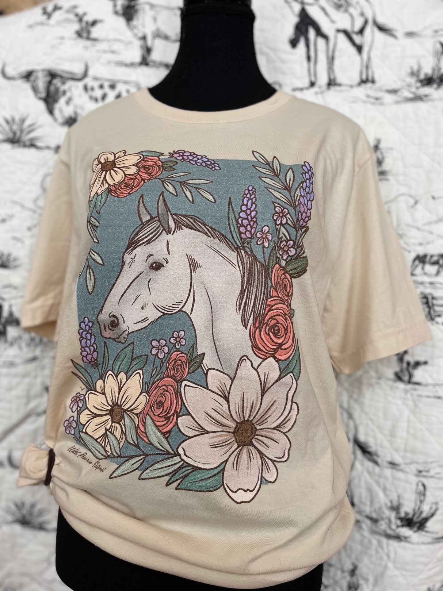 Wildflowers +Horse