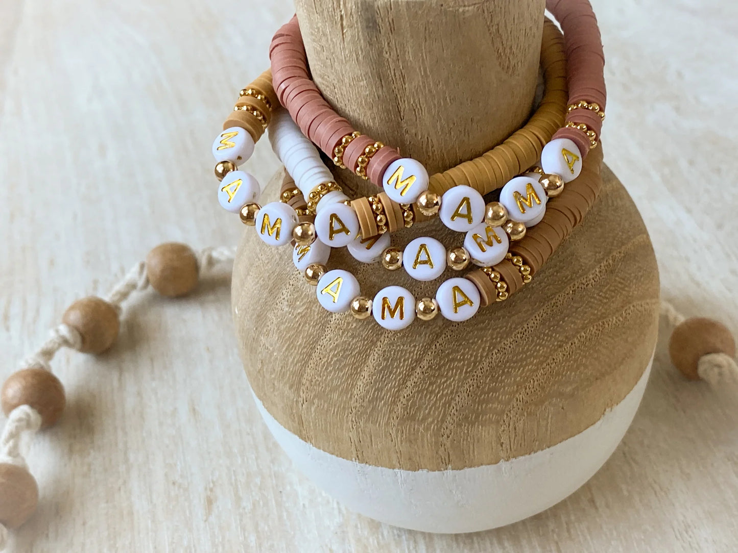White “Mama” Love Bracelet