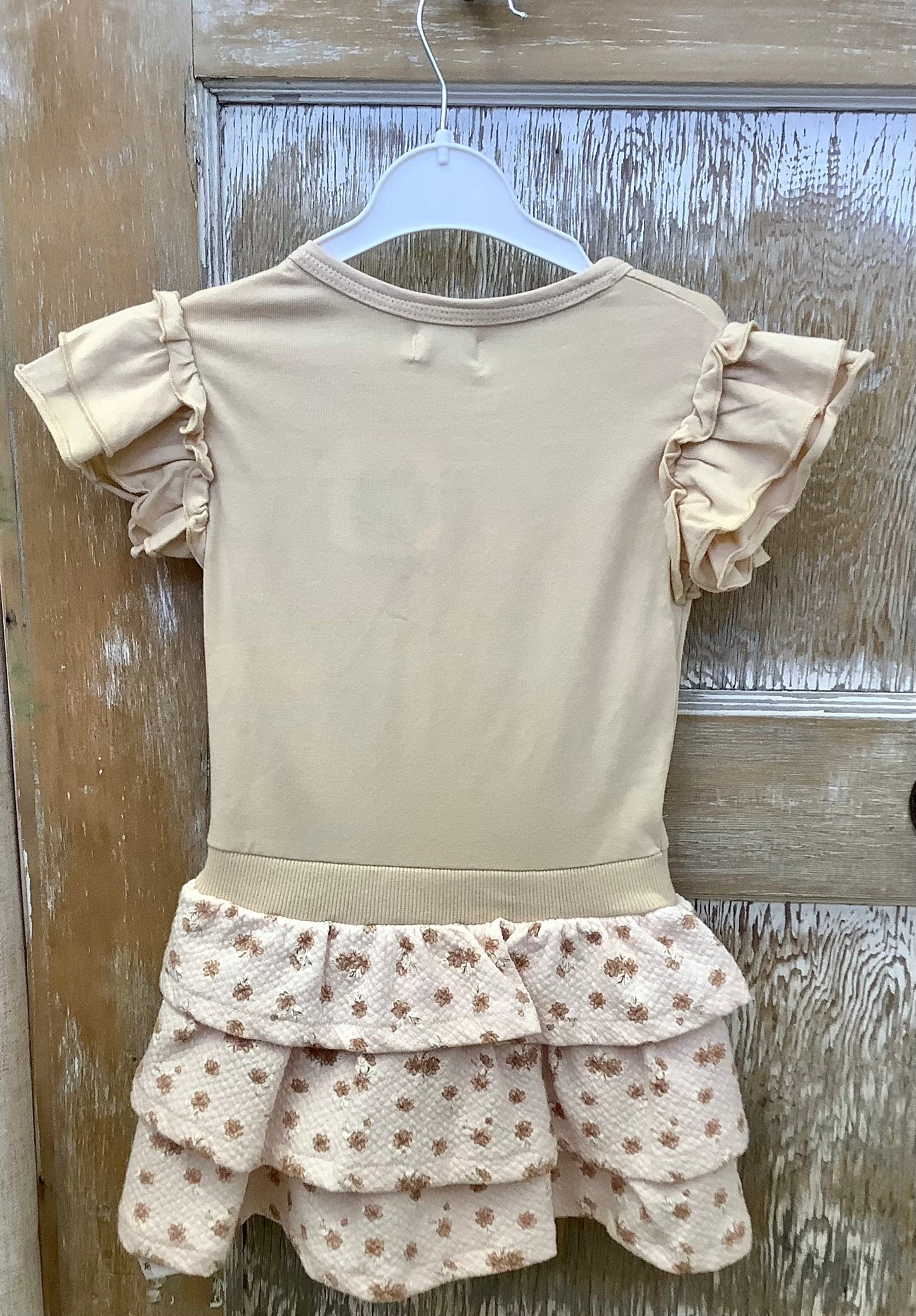 Flowered Skirt T-Shirt Dress