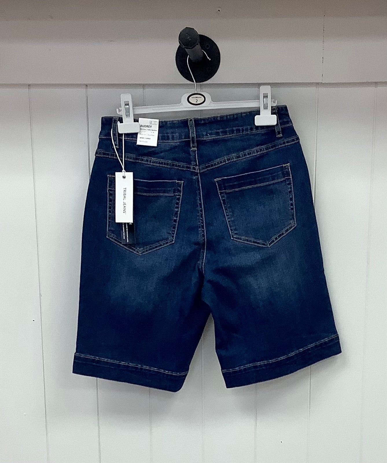 Audrey Dark-wash Denim Bermuda Short