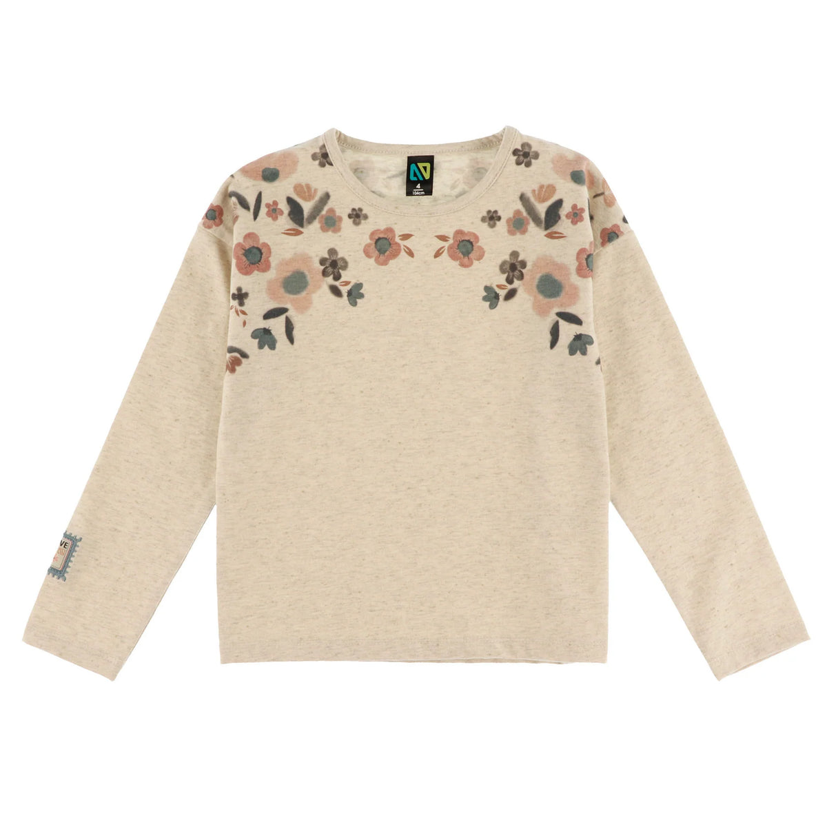 Girls Beige Long sleeve T-shirt