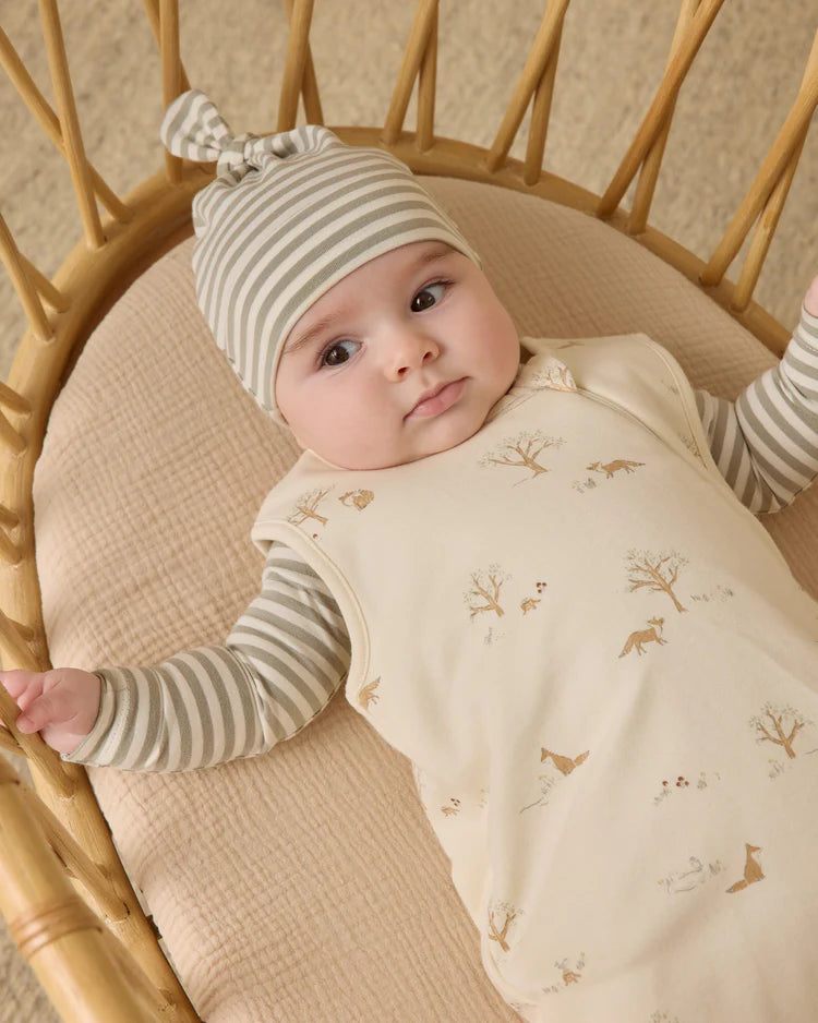 Fern Stripe Knotted Baby Hat