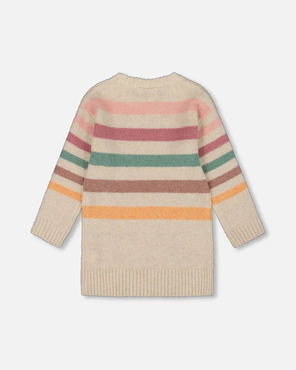 Floral Stripe Knitted Tunic