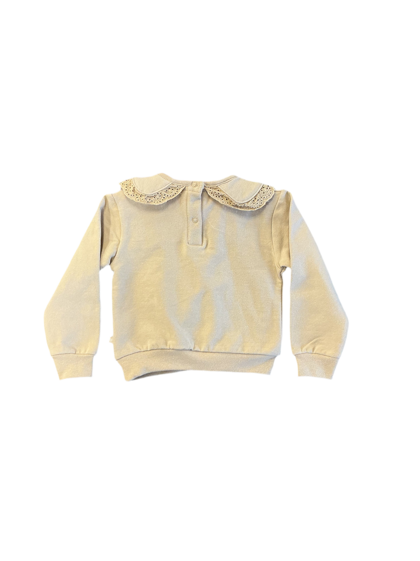 Winter Sweater with Lace Detailed Collar