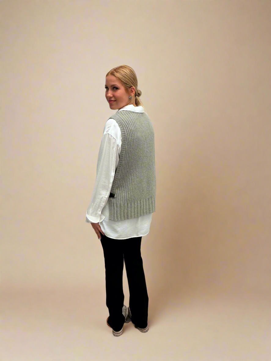 Ribbed Spencer Vest
