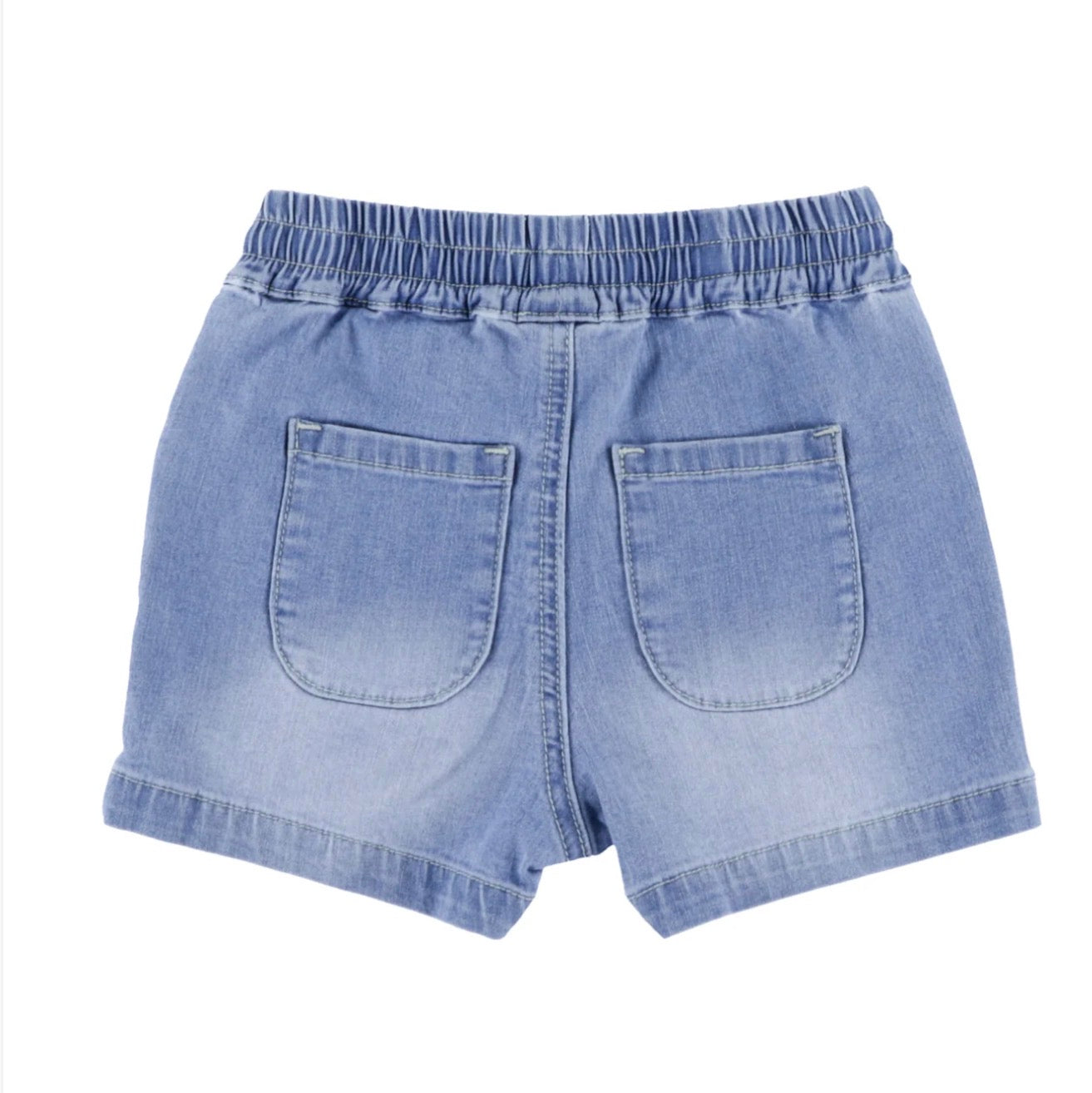 Girls Denim Jean Shorts With Drawstring