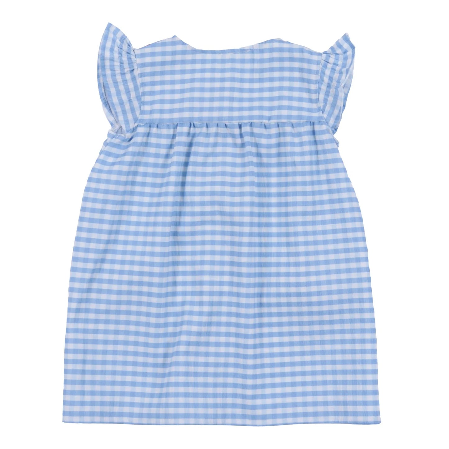 Floral Blue Plaid Dress